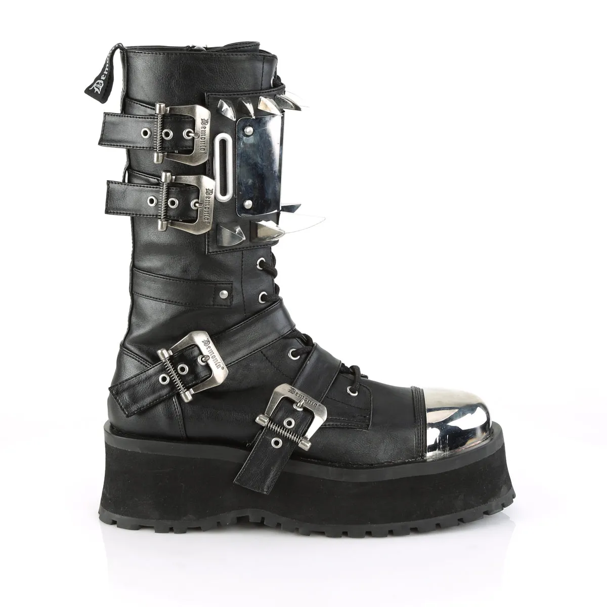 2 Inch Platform GRAVEDIGGER-250 Black Pu