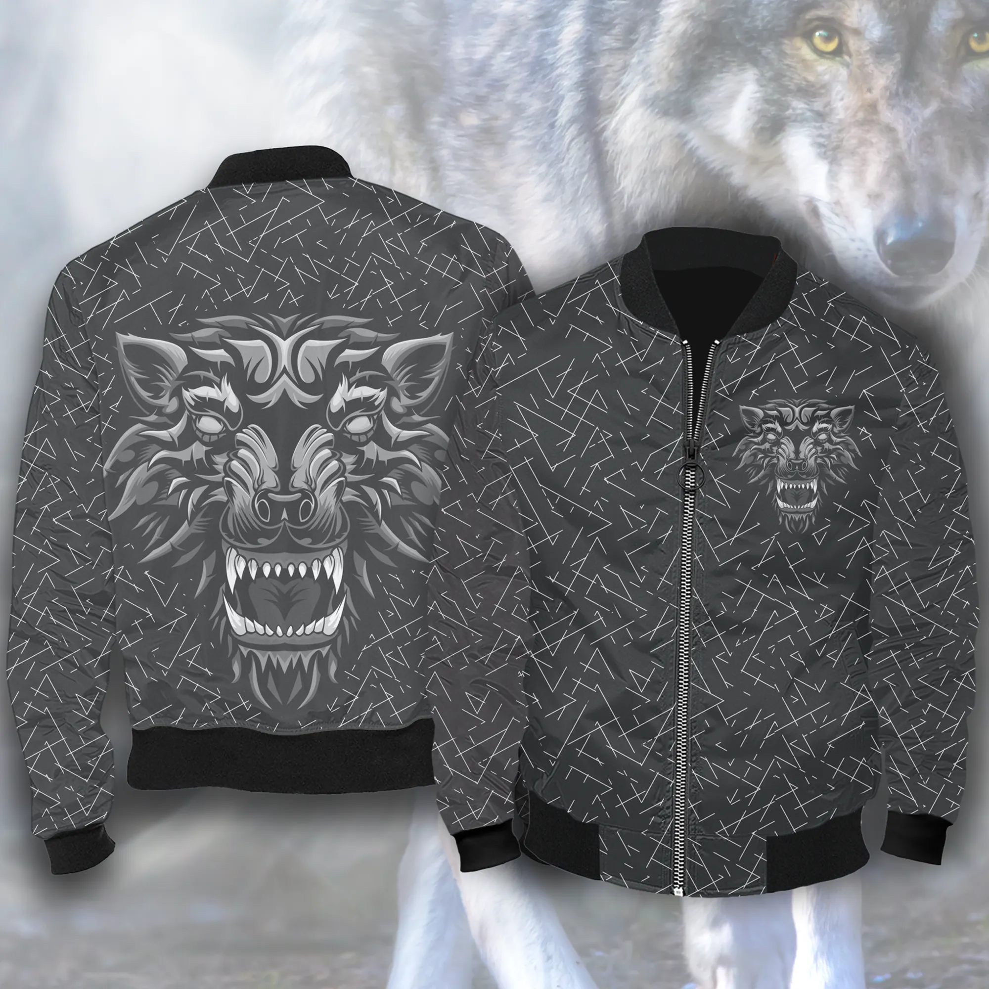 Aggressive Inner Wolf Bomber Jacket