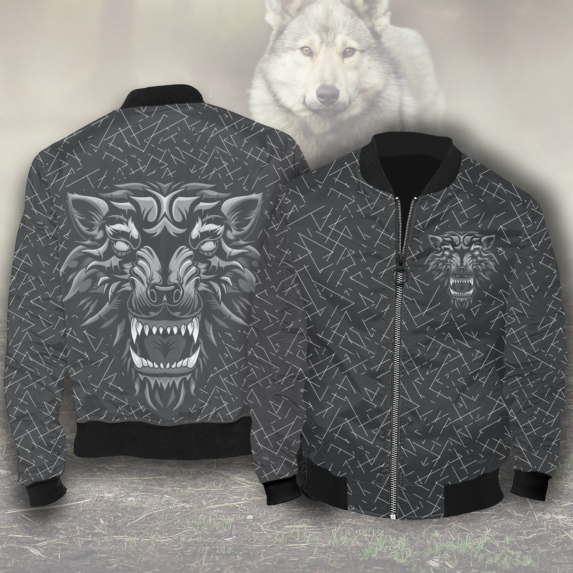 Aggressive Inner Wolf Bomber Jacket