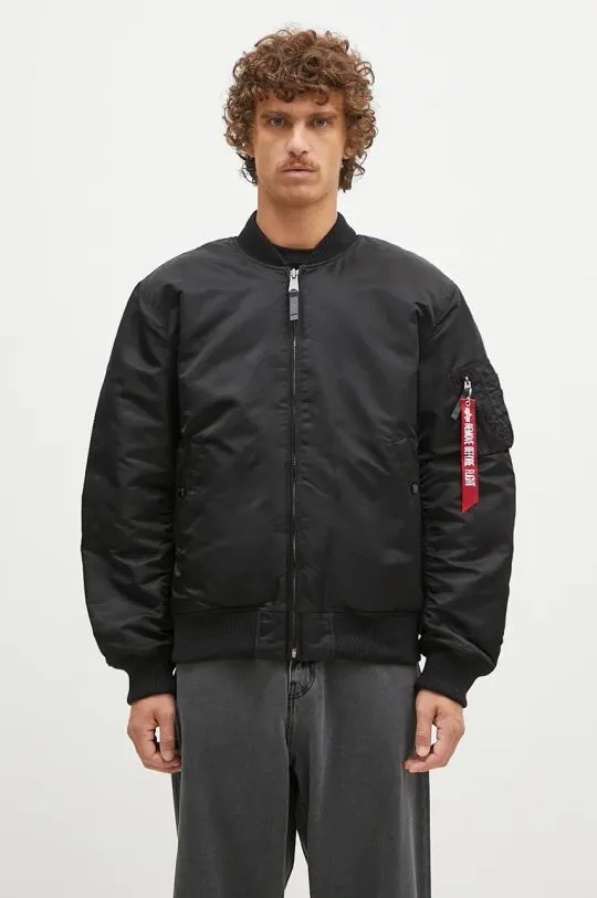 Alpha Industries bomber jacket MA-1 Dragon EMB men’s black color