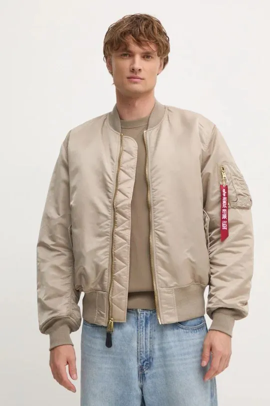 Alpha Industries bomber jacket men’s beige color