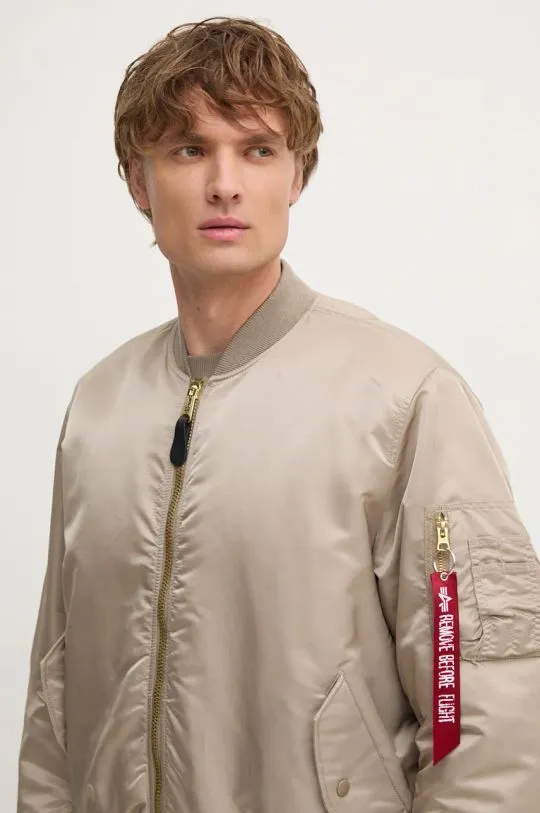 Alpha Industries bomber jacket men’s beige color