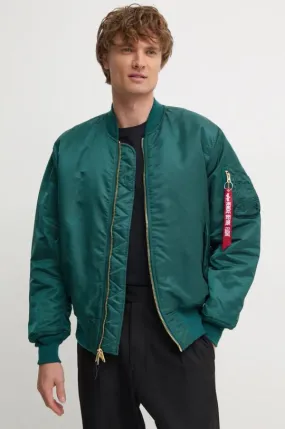 Alpha Industries bomber jacket men’s green color