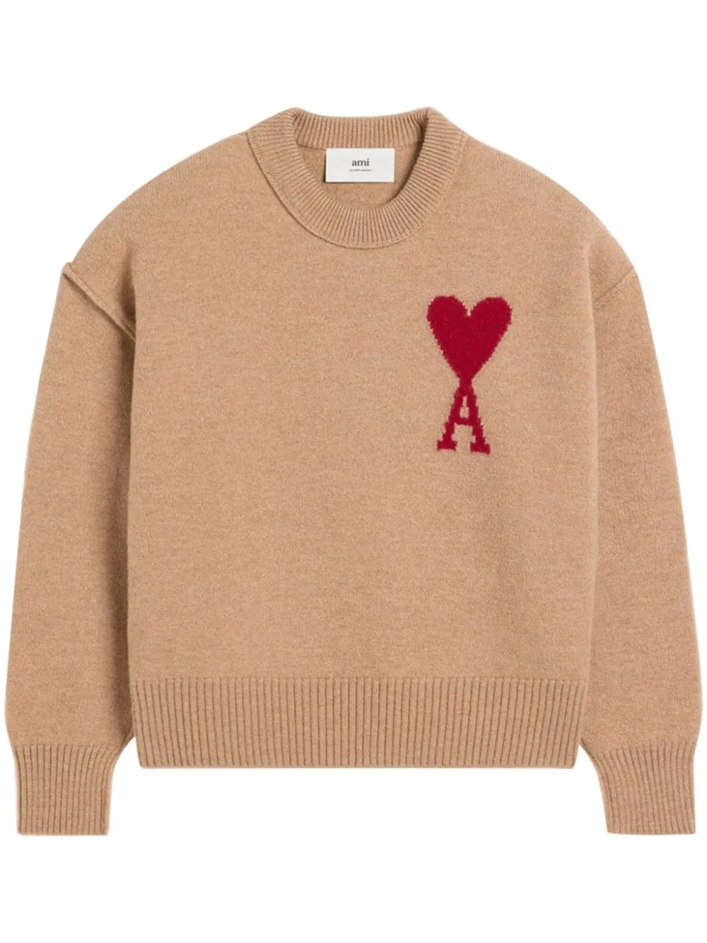 Ami Paris Sweaters Camel