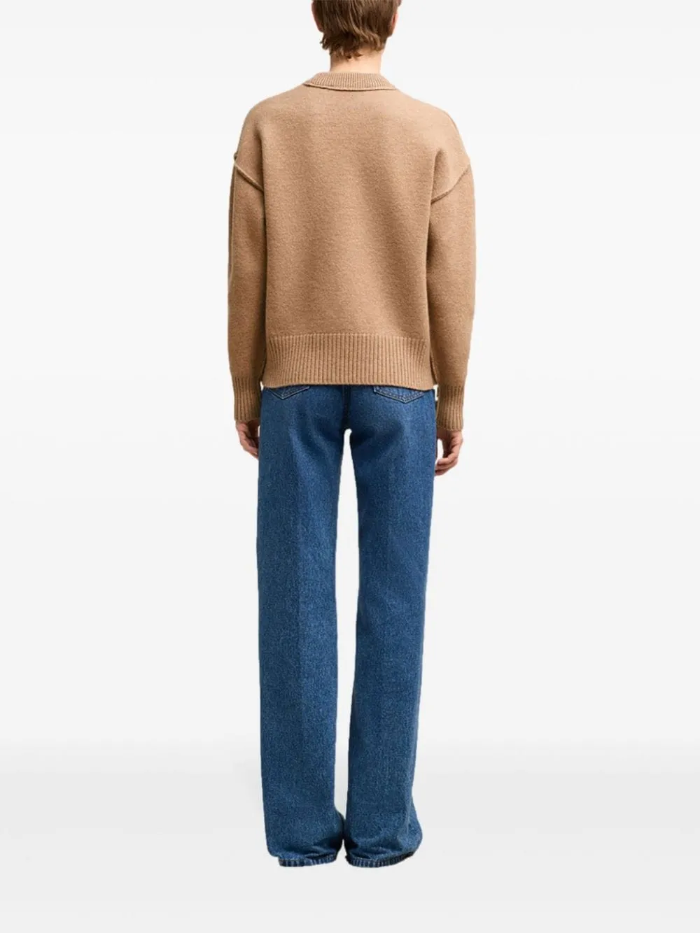 Ami Paris Sweaters Camel