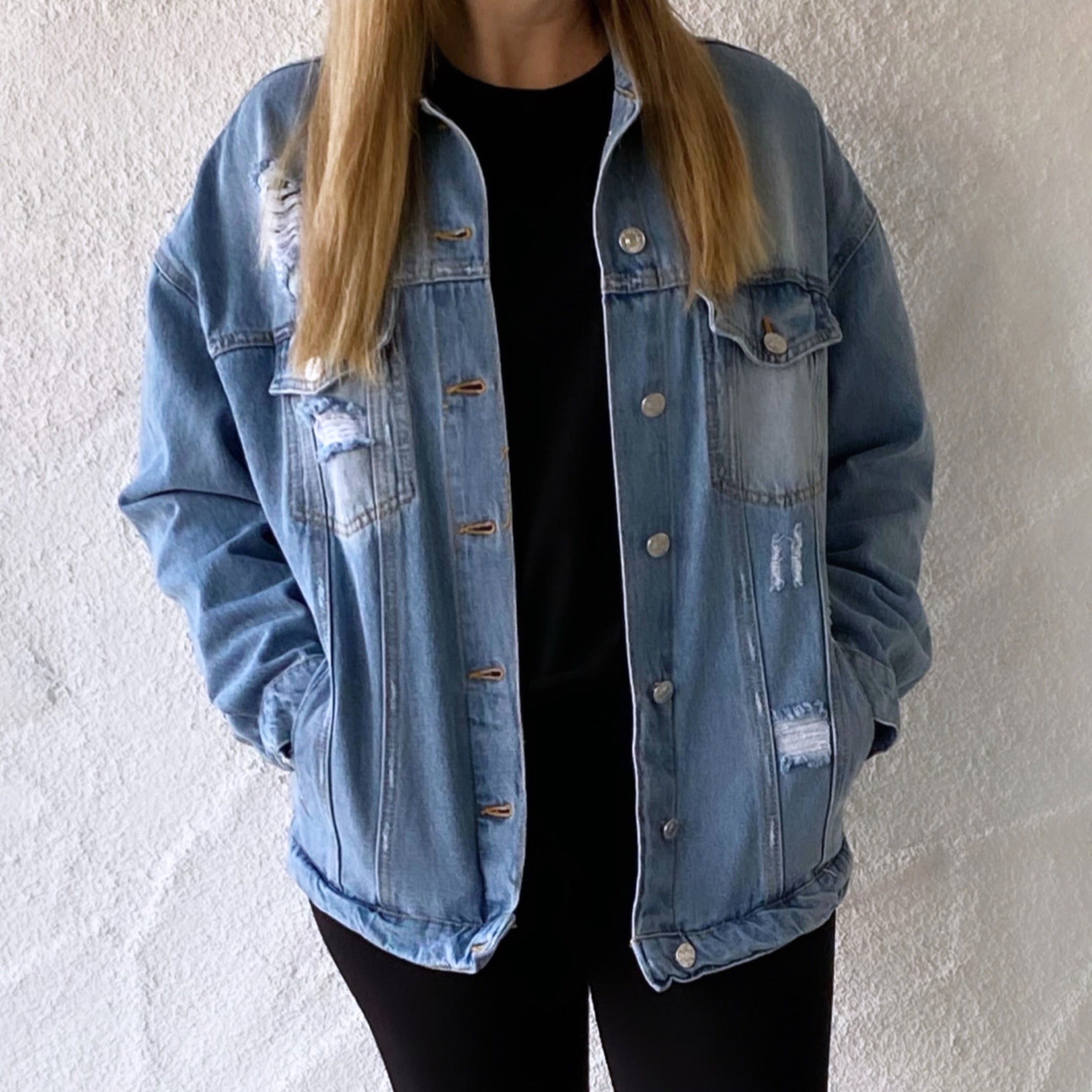 Andrew Denim Oversized Jacket Blue