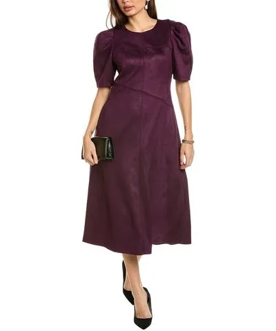 Anne Klein Puff Sleeve Midi Dress