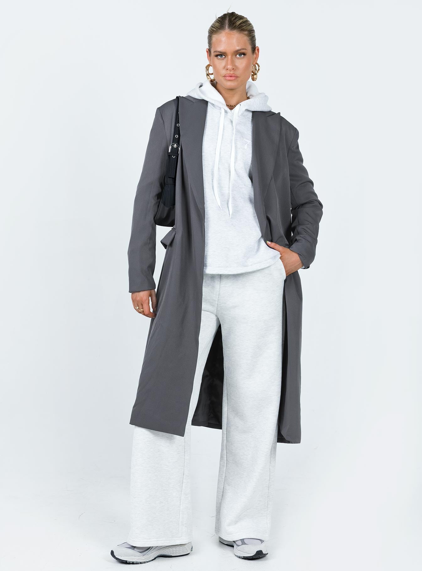 Archer Trench Coat Slate