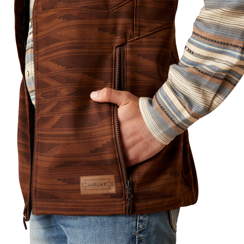 'Ariat' Men's Logo 2.0 Chimayo Vest - Shaved Chocolate