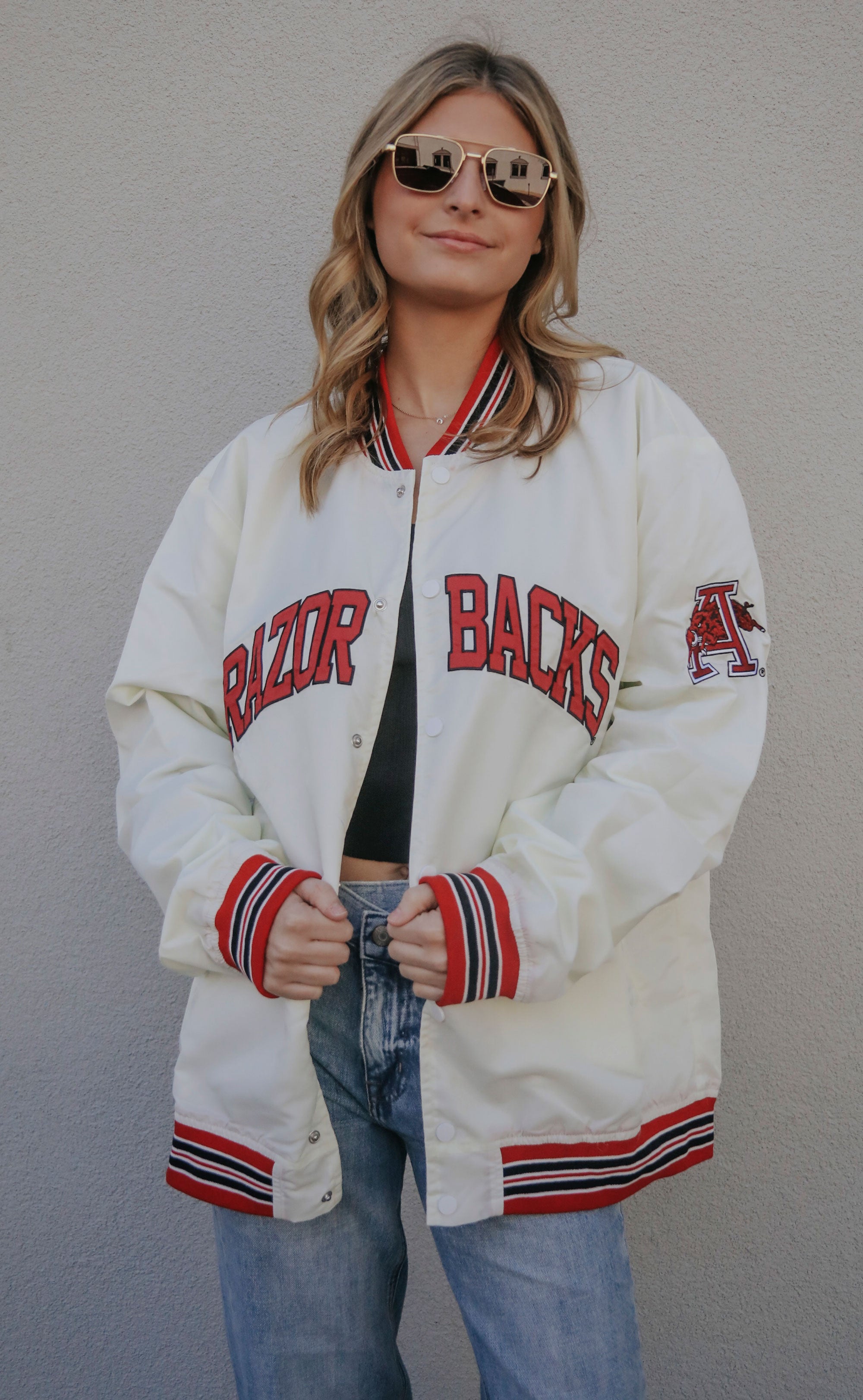 arkansas razorbacks vintage jacket