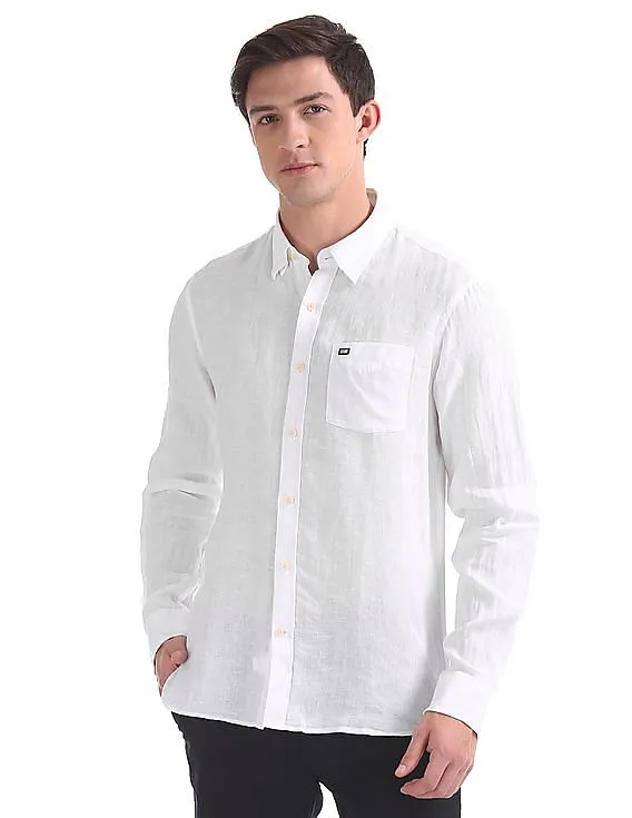 Arrow Sports Slim Fit Concealed Button Down Shirt