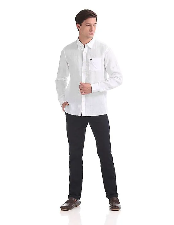 Arrow Sports Slim Fit Concealed Button Down Shirt