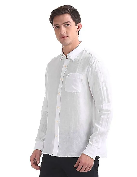 Arrow Sports Slim Fit Concealed Button Down Shirt