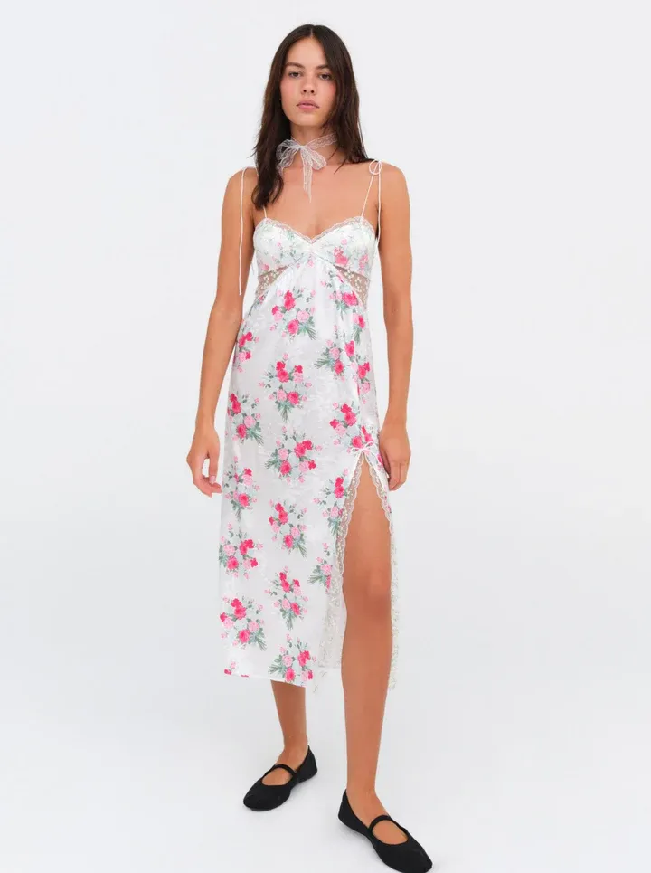 Babys Breath Midi Slip Dress by For Love & Lemons