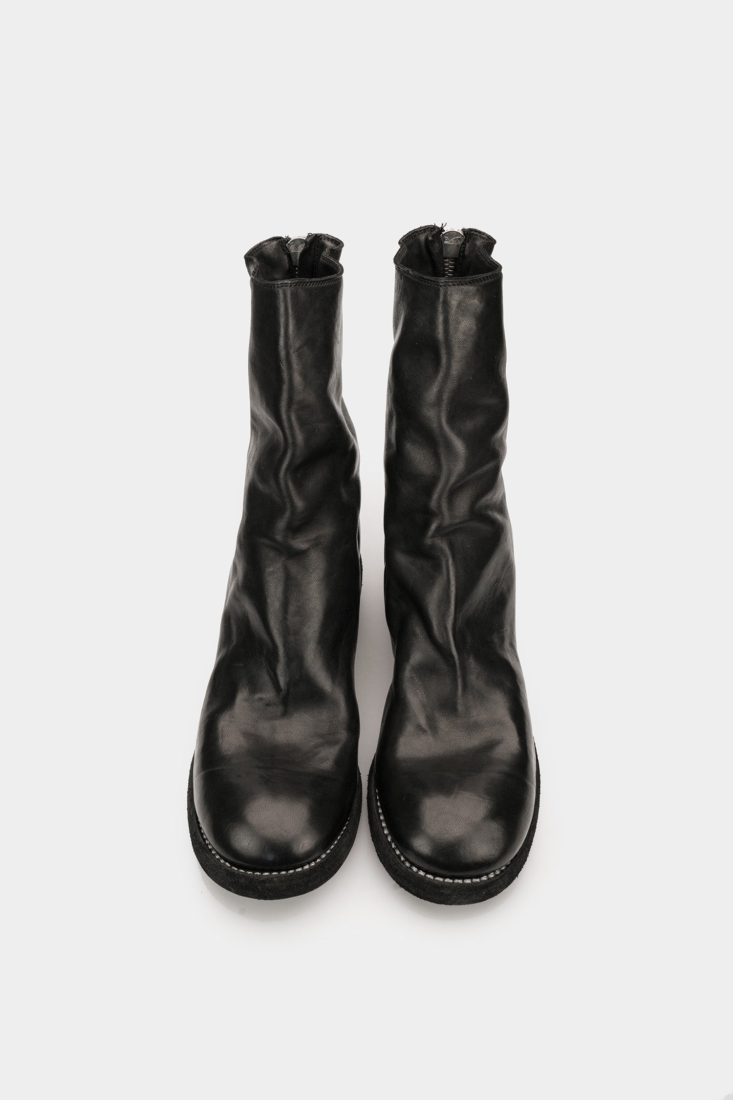 Back zip leather boots | 788ZX