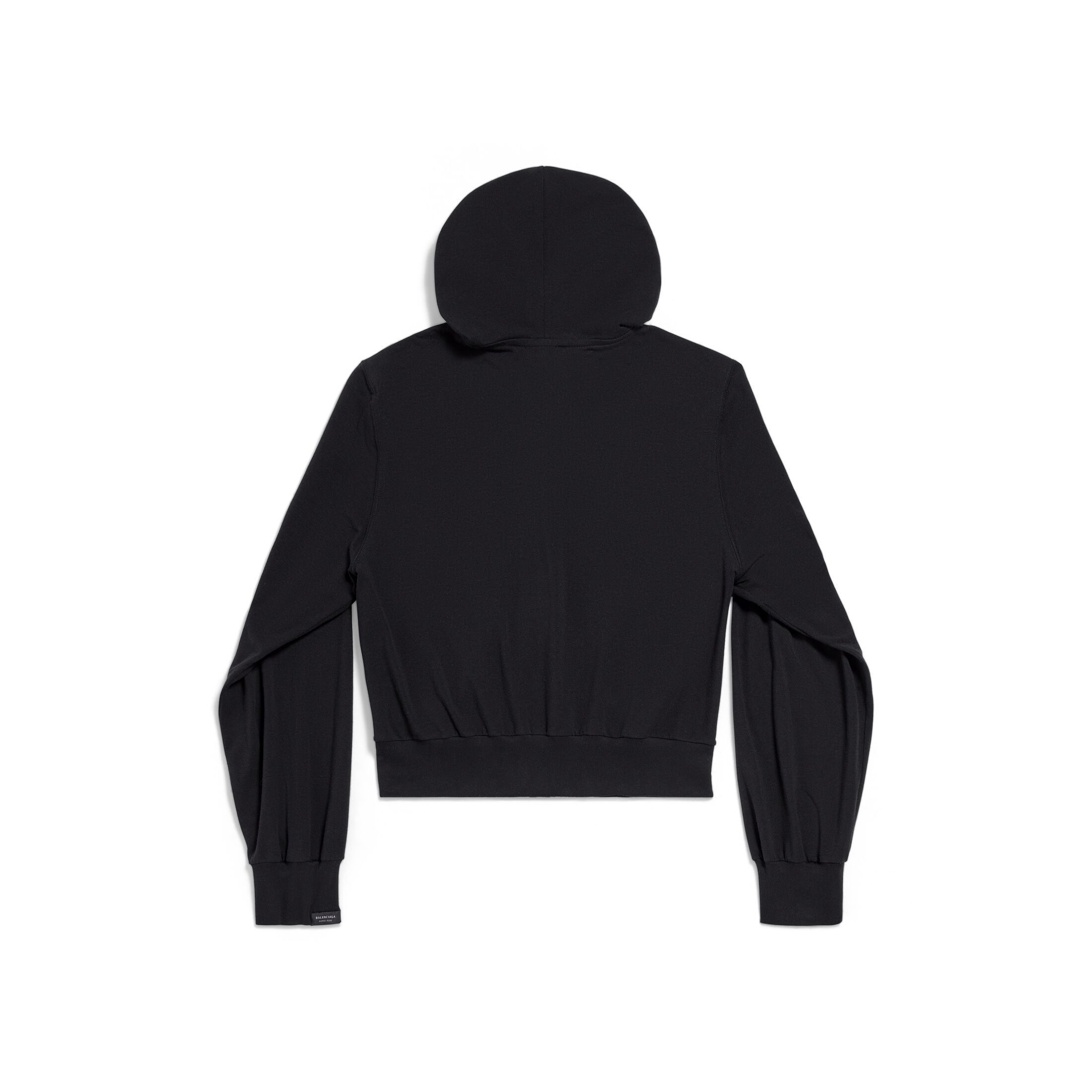 BALENCIAGA  |Women's Zip-up Hoodie Fitted in Black