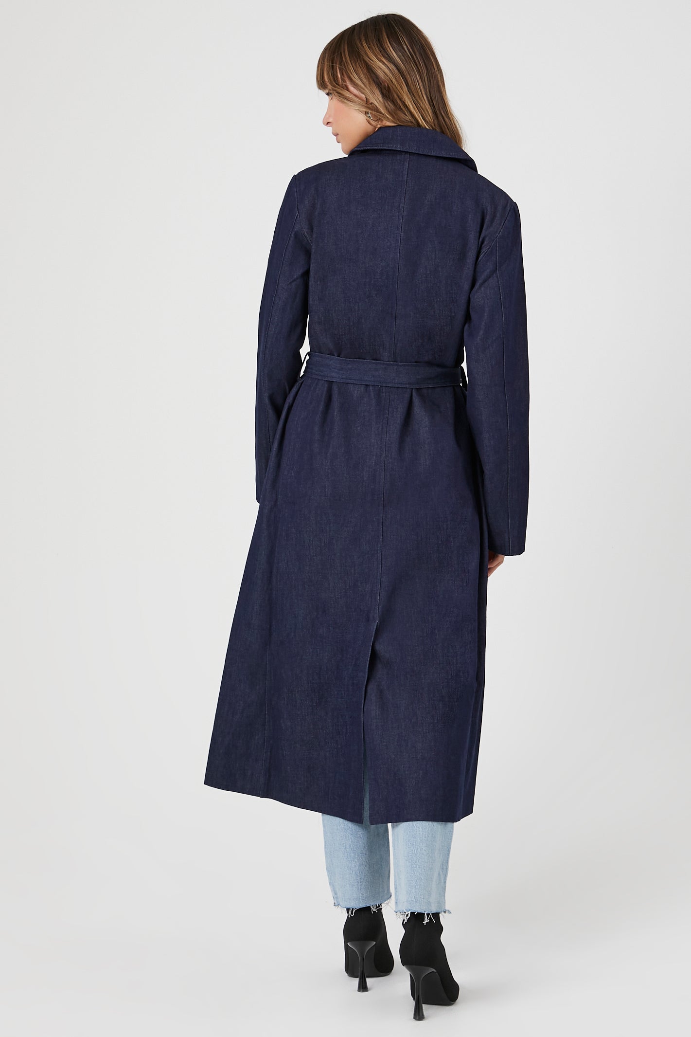 Belted Denim Trench Coat