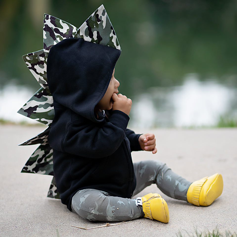 Black Camo Spike Hoodie