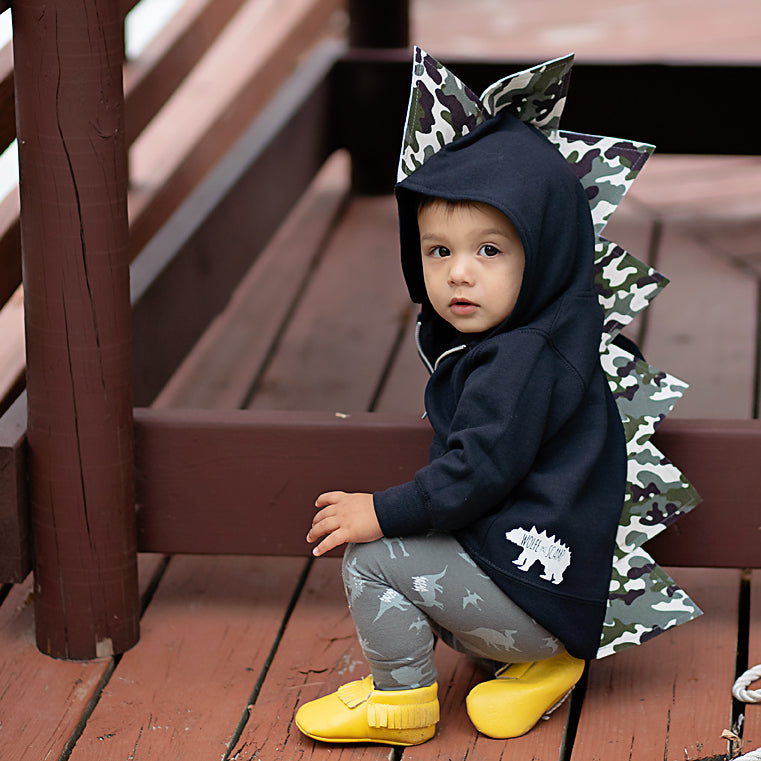 Black Camo Spike Hoodie