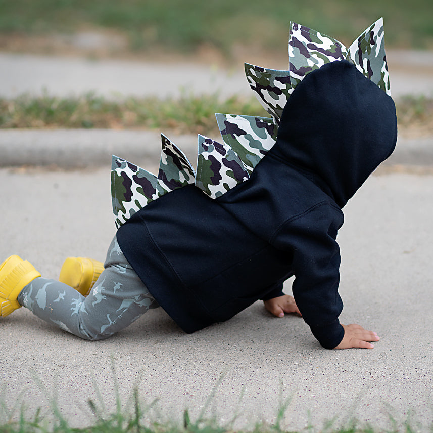 Black Camo Spike Hoodie