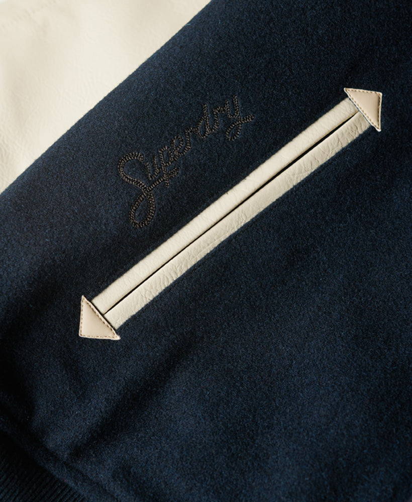 College Varsity Bomber Jacket | Eclipse Navy