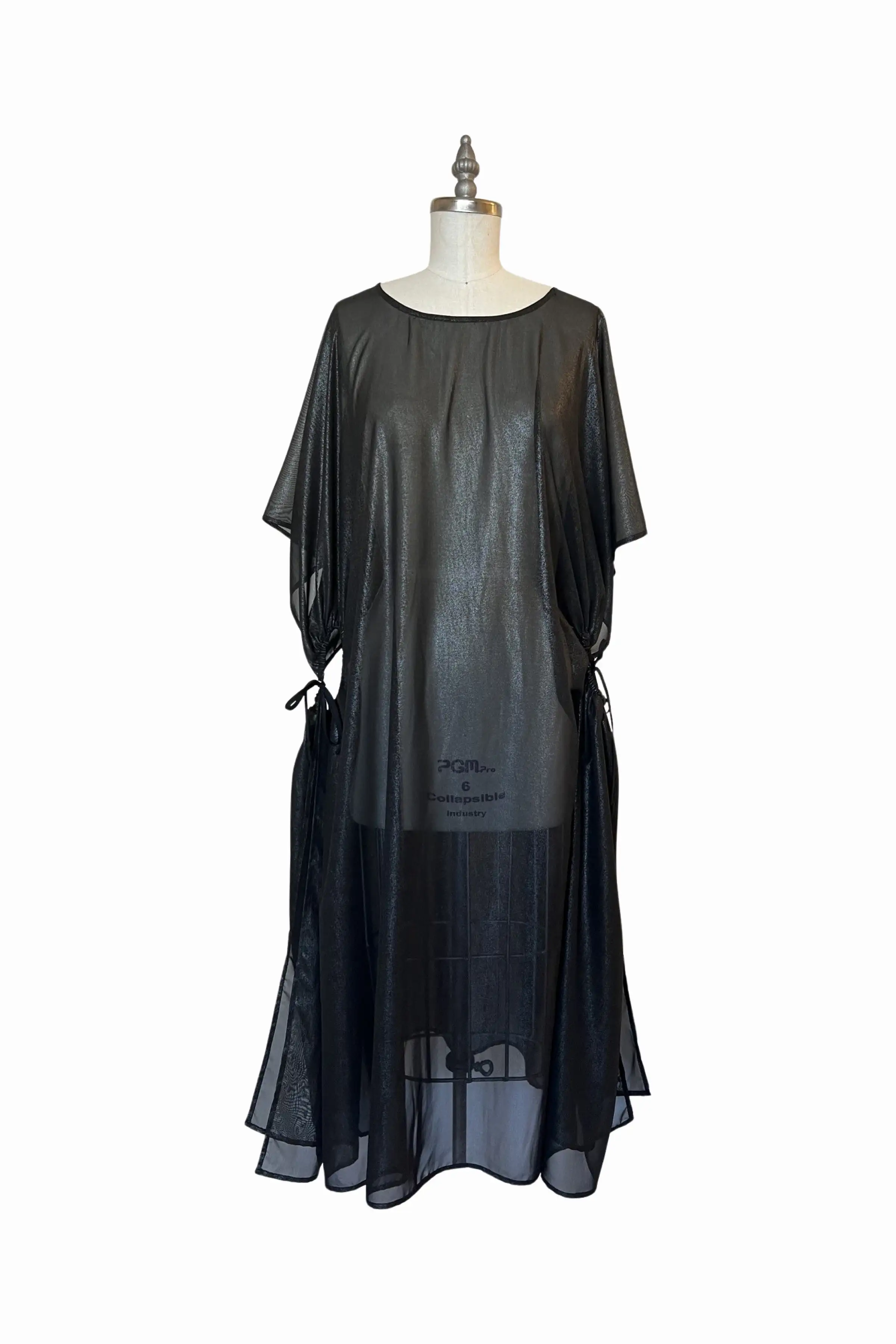 Convertible Lisbon Dress | Sheer Black Foil