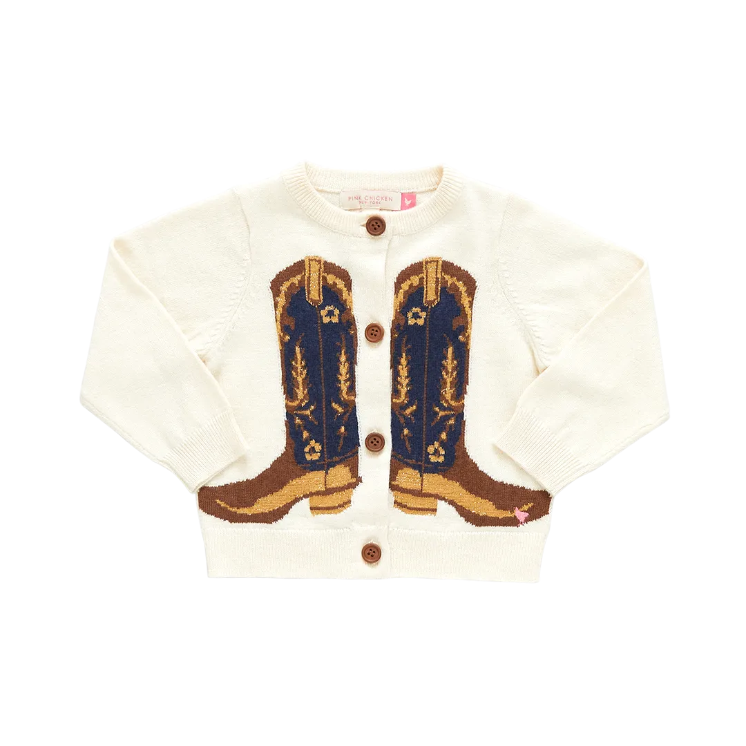 Cream Sweater / Cowboy Boots