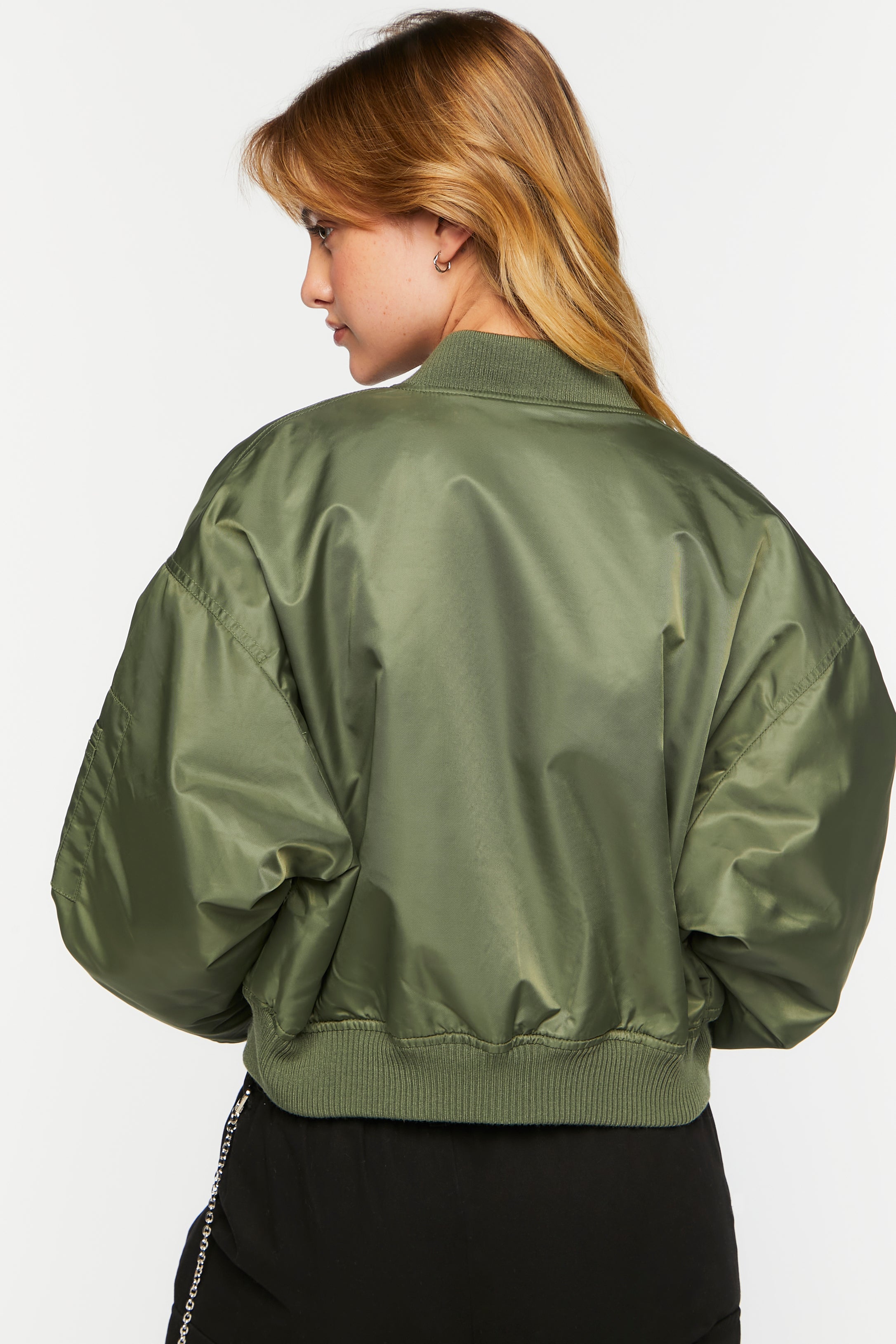 Cropped Bomber Jacket