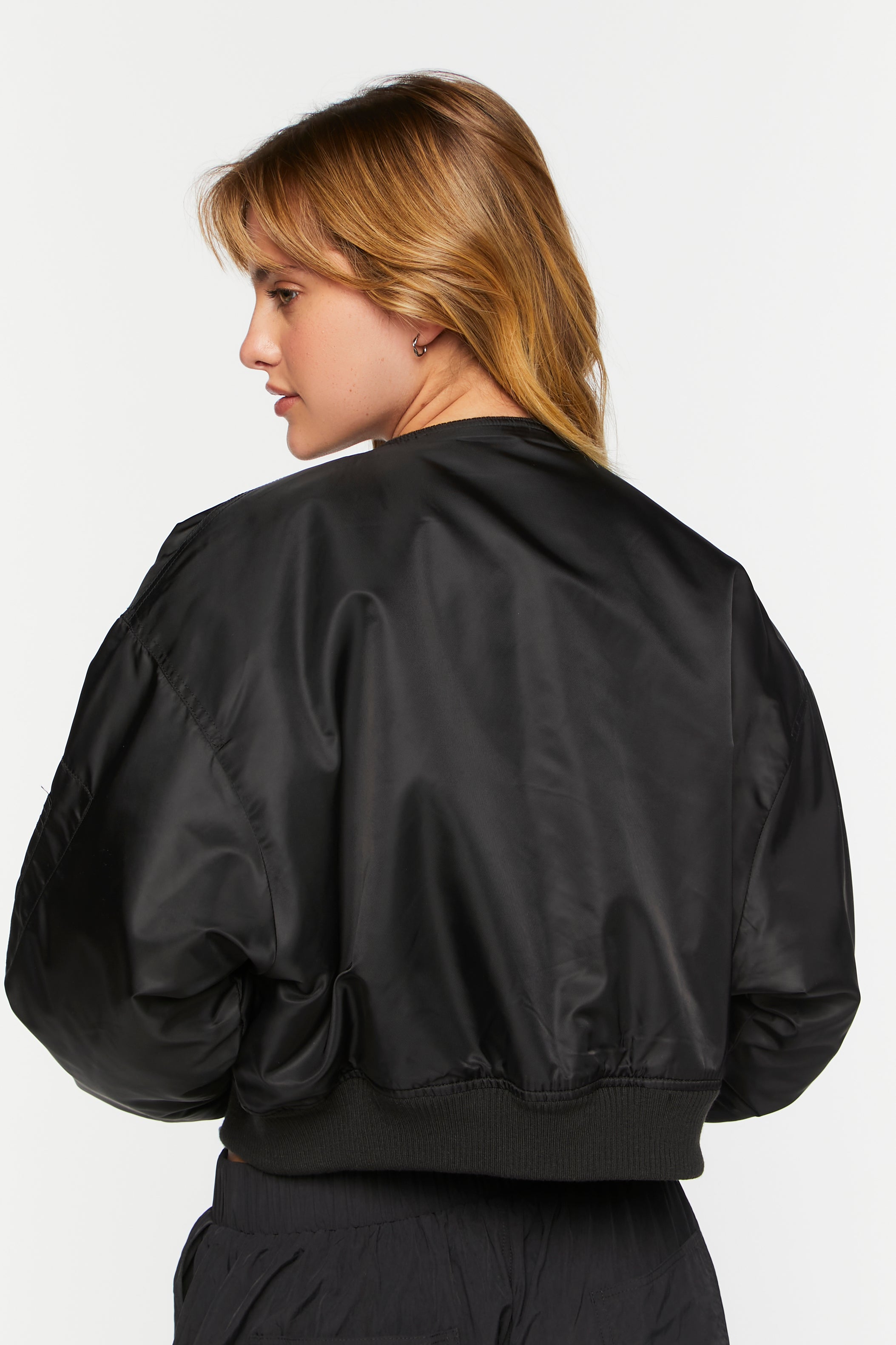 Cropped Bomber Jacket