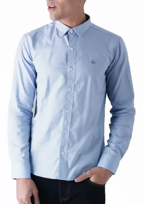 Duck and Cover Birch Long Sleeve Shirt Sky Blue