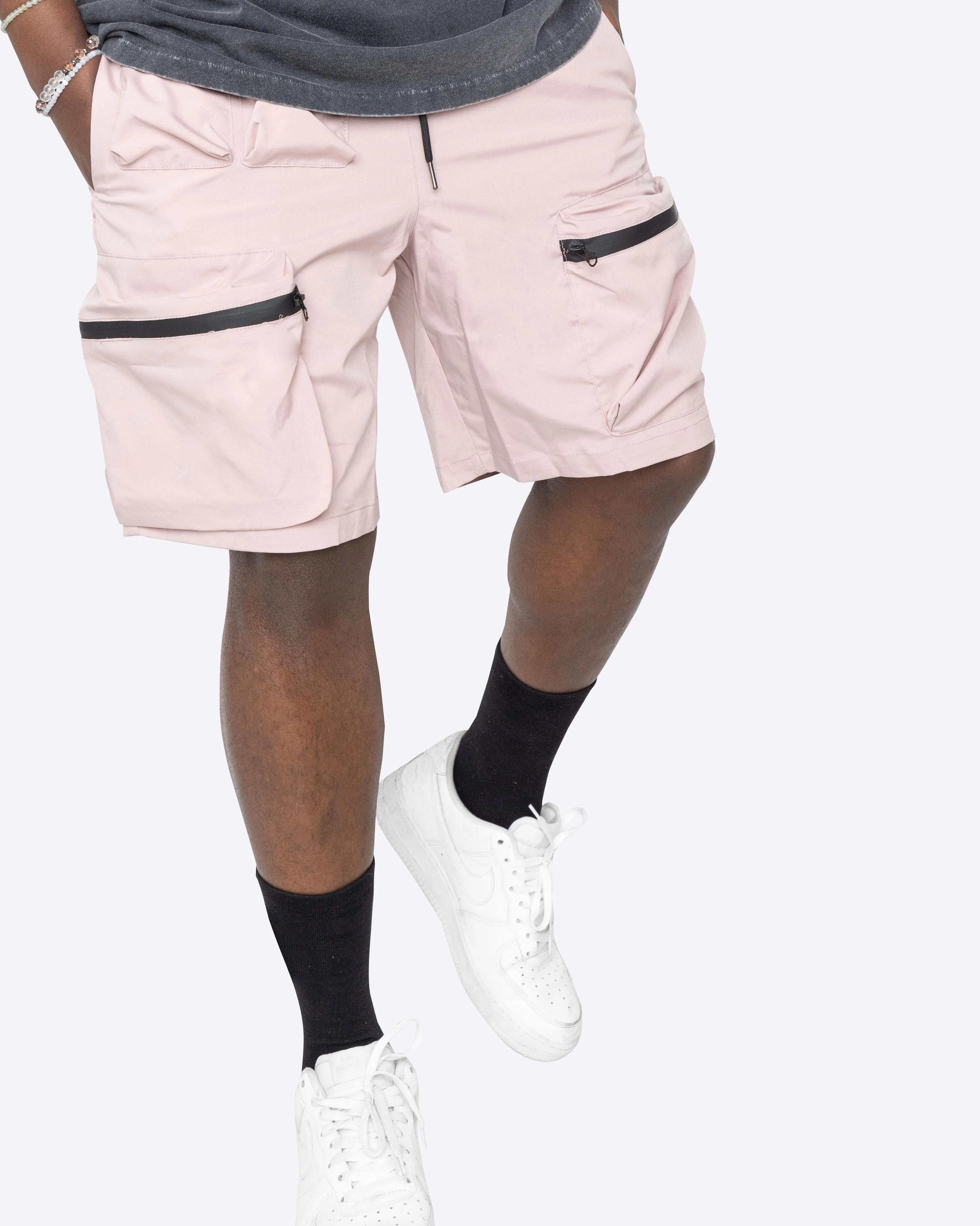 EPTM COMBAT CARGO SHORTS-DUSTY PINK