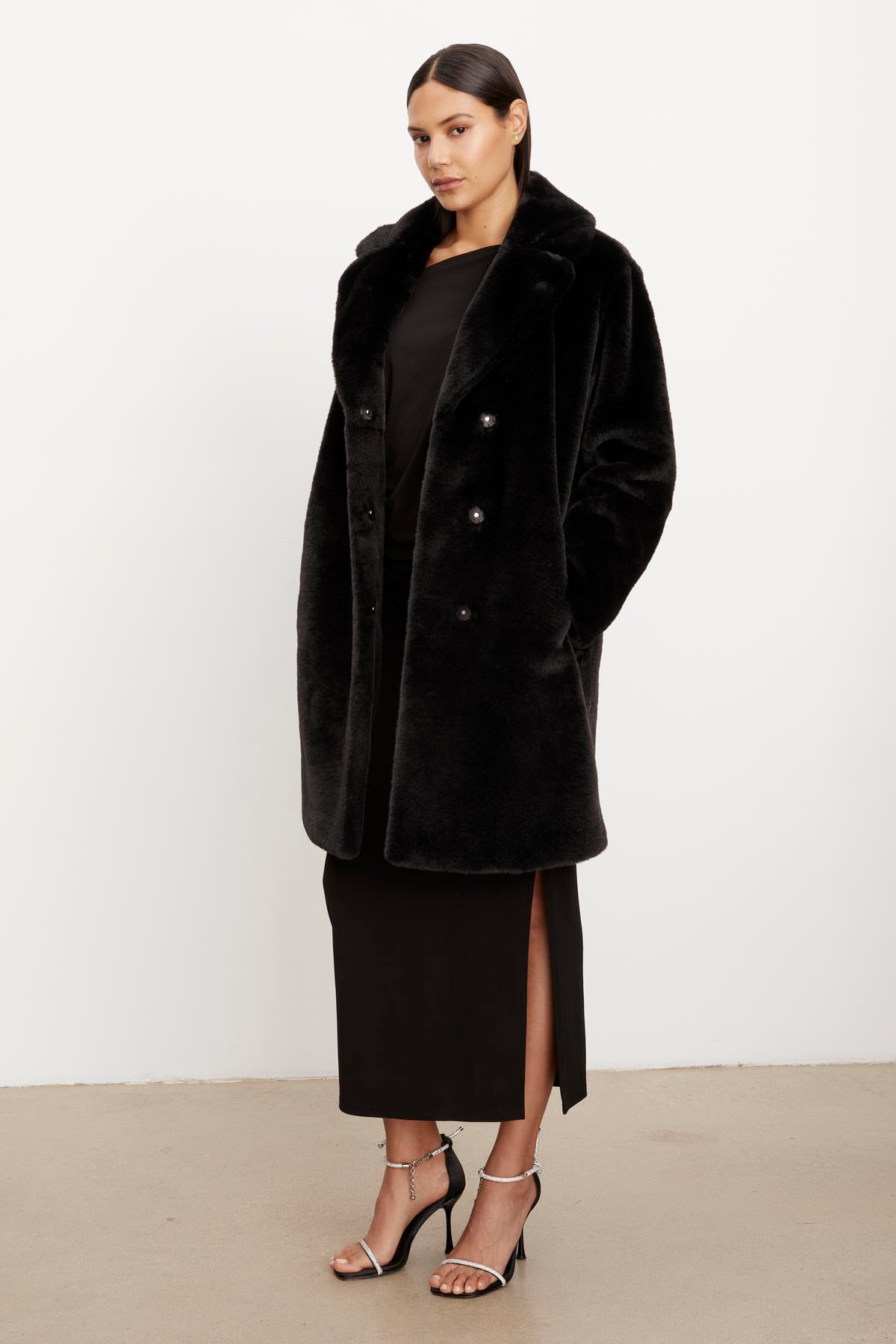 EVALYN LUX FAUX FUR COAT