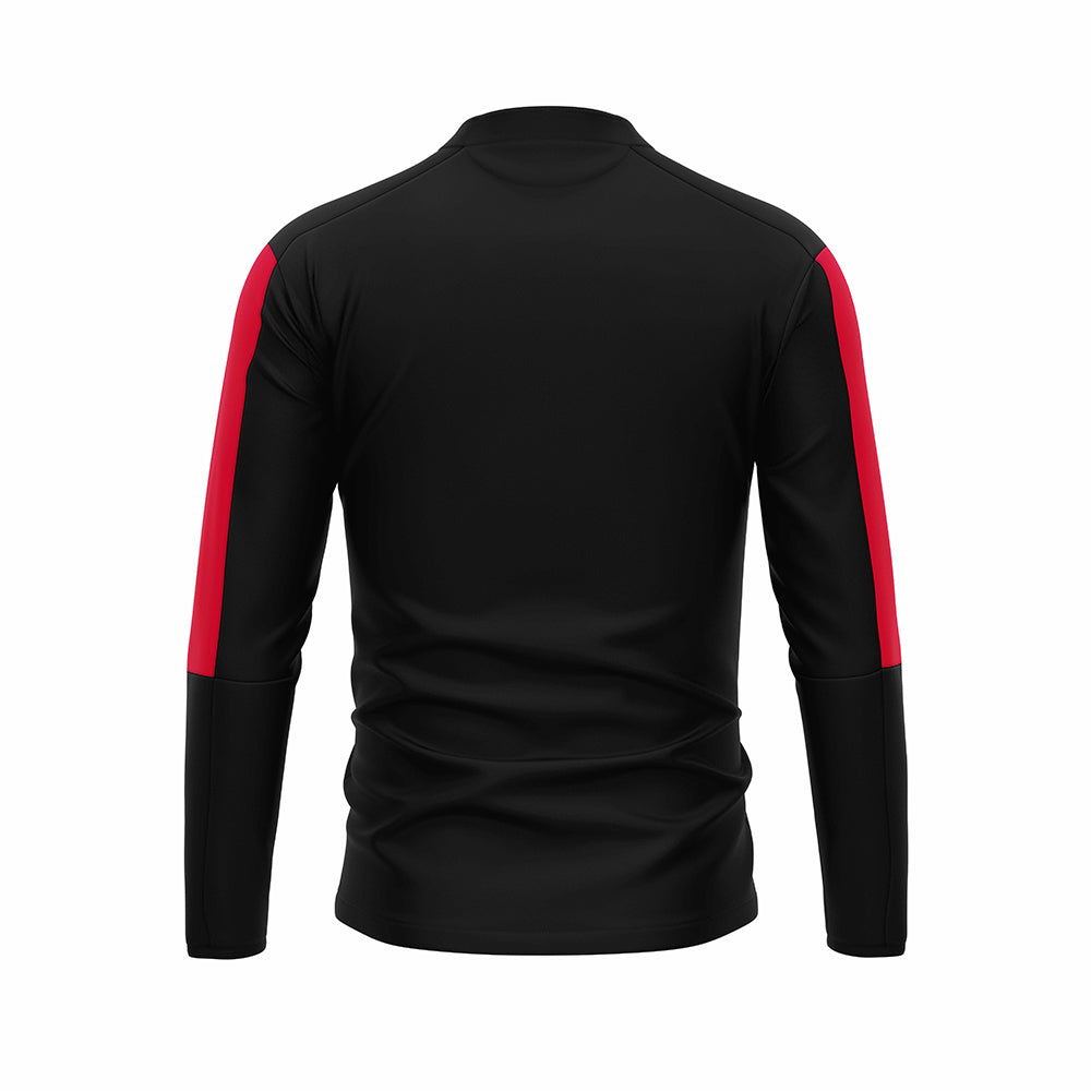 FC 1/4 Zip Microfleece - Black/Red