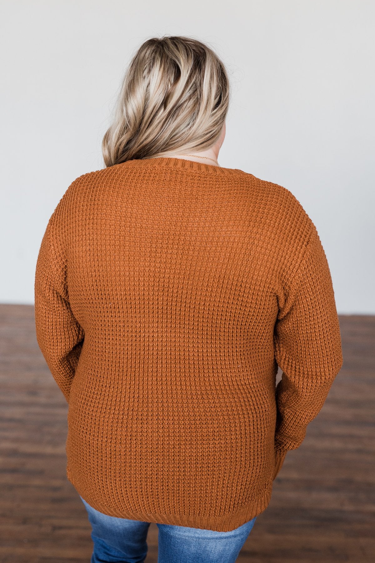 First Look Thick Knit Sweater- Copper