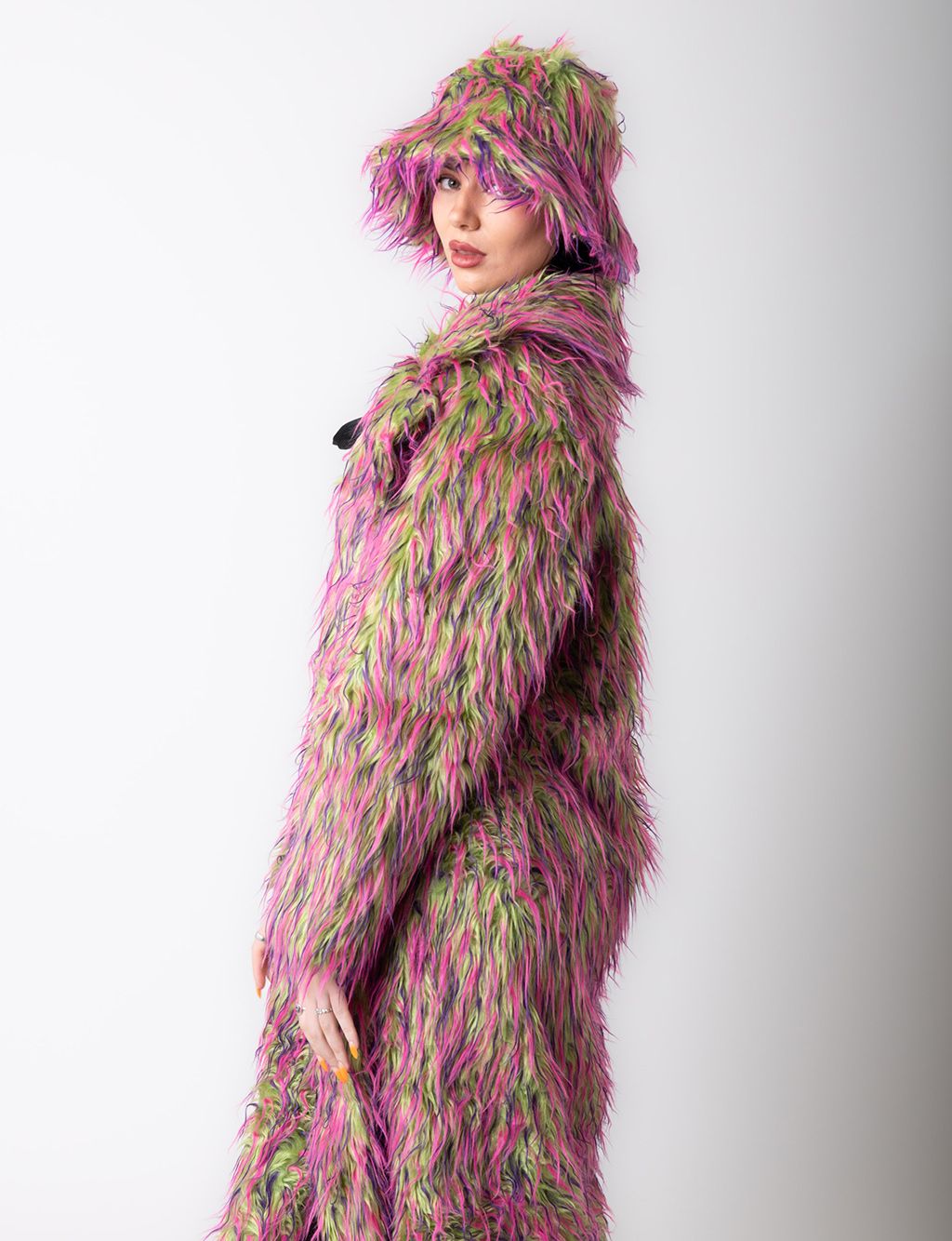 GOOSEBUMPS FAUX FUR JACKET - LONG LENGTH  MADE 4 U 