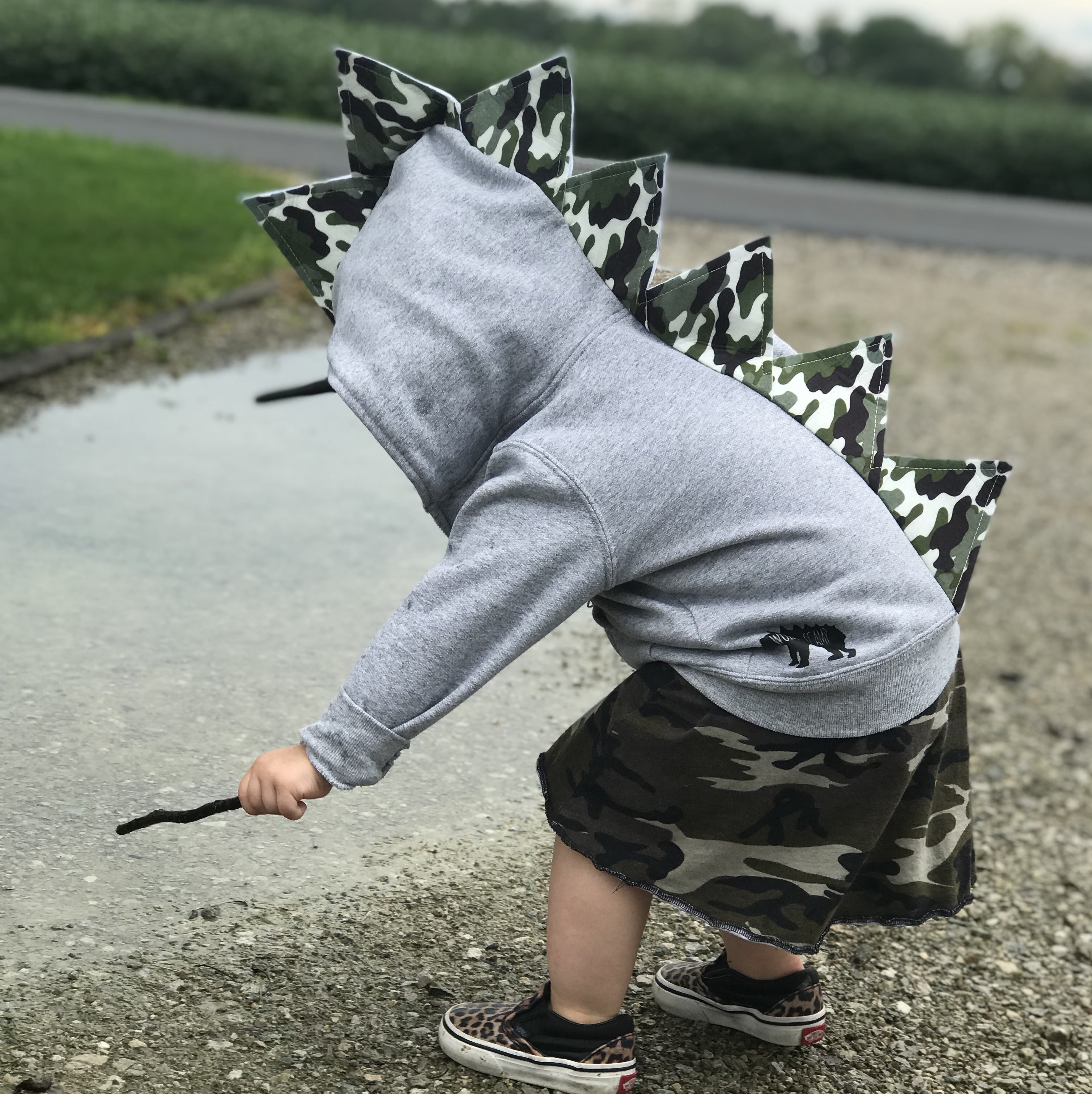 Gray | Classic Camo Hoodie for Kids