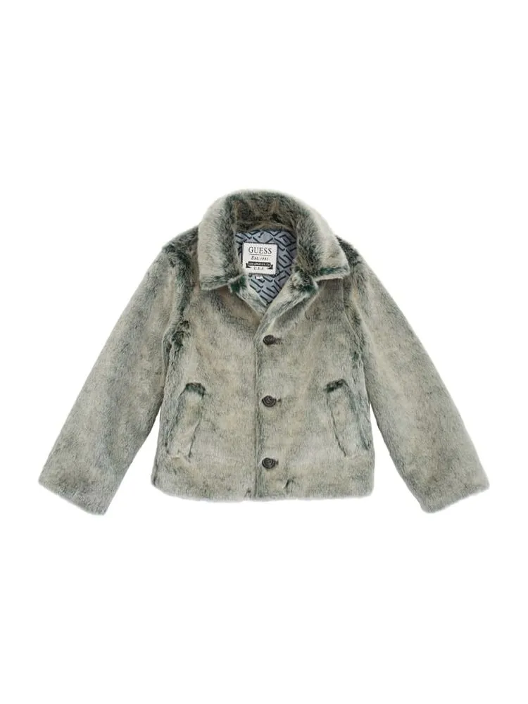 Guess Faux-Fur Queen Peacoat (Kids 7-16)