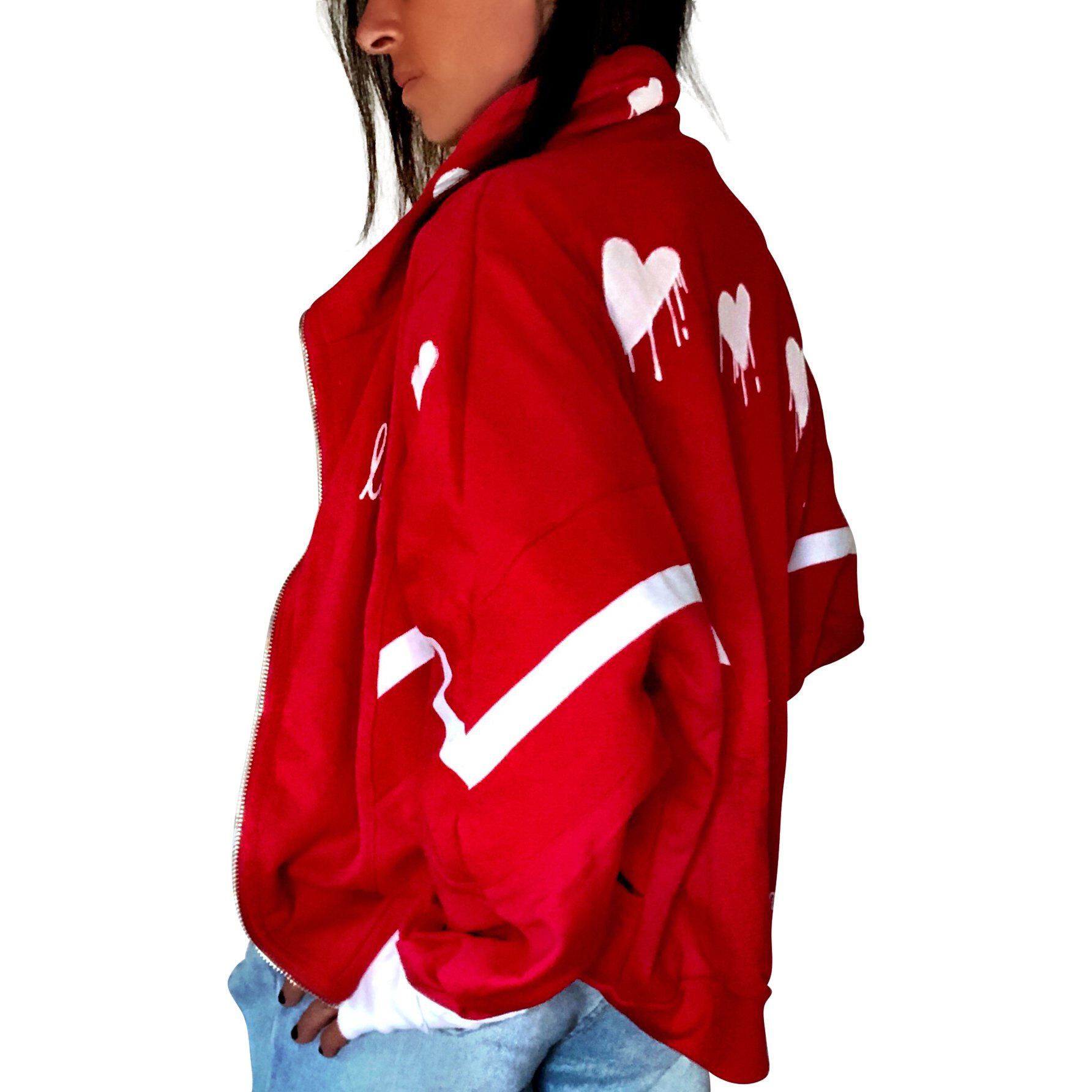 'HEARTED' SWEAT JACKET