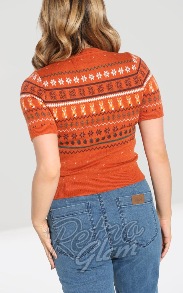 Hell Bunny Vixey Jumper in Brown - XL left only