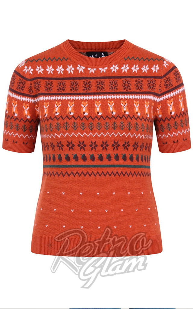 Hell Bunny Vixey Jumper in Brown - XL left only