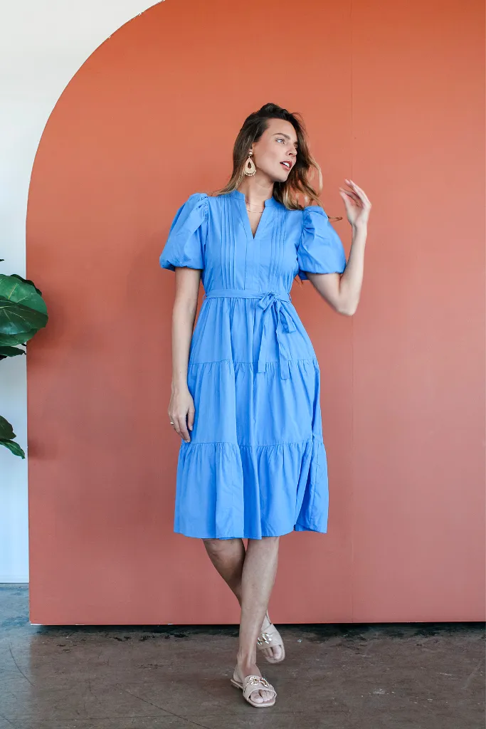 Home To You Midi Dress in True Blue