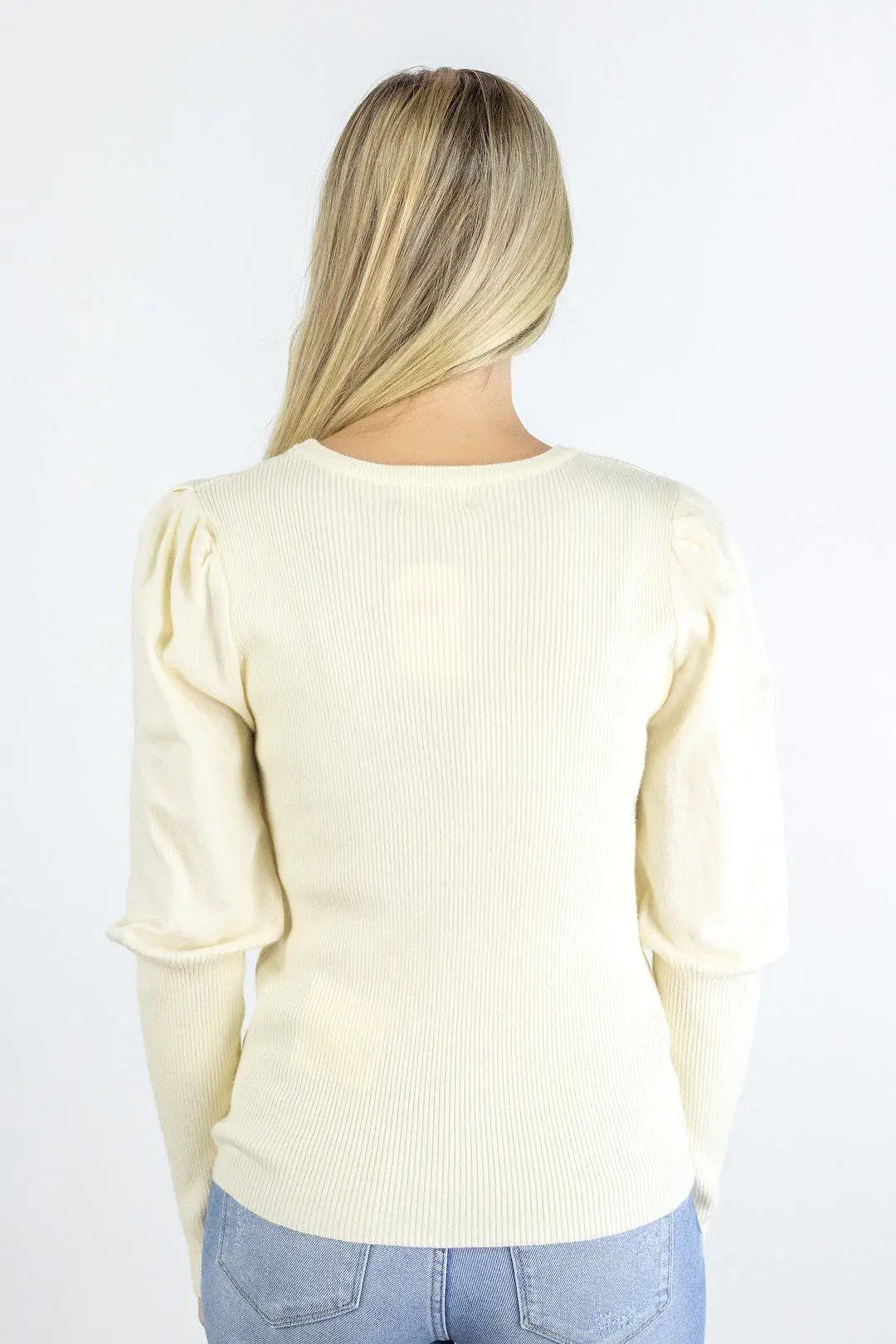 Ivory Puff Long Sleeve Top