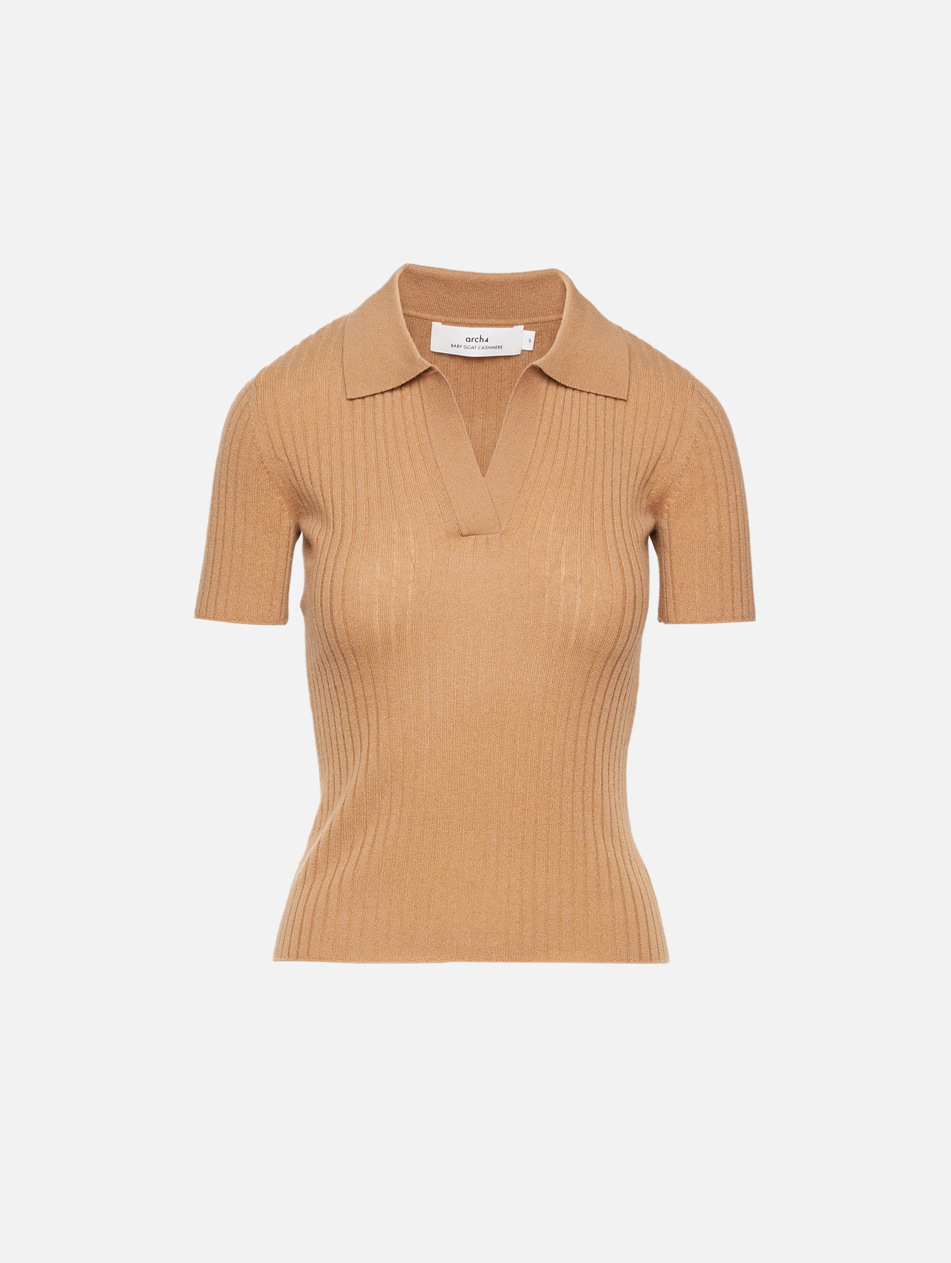 Jennifer Ribbed Short Sleeve Sweater