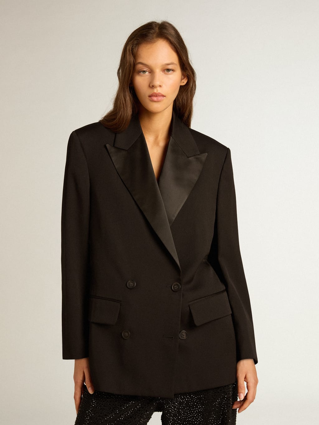 Laureen Tux Black Italian Wool Jacket