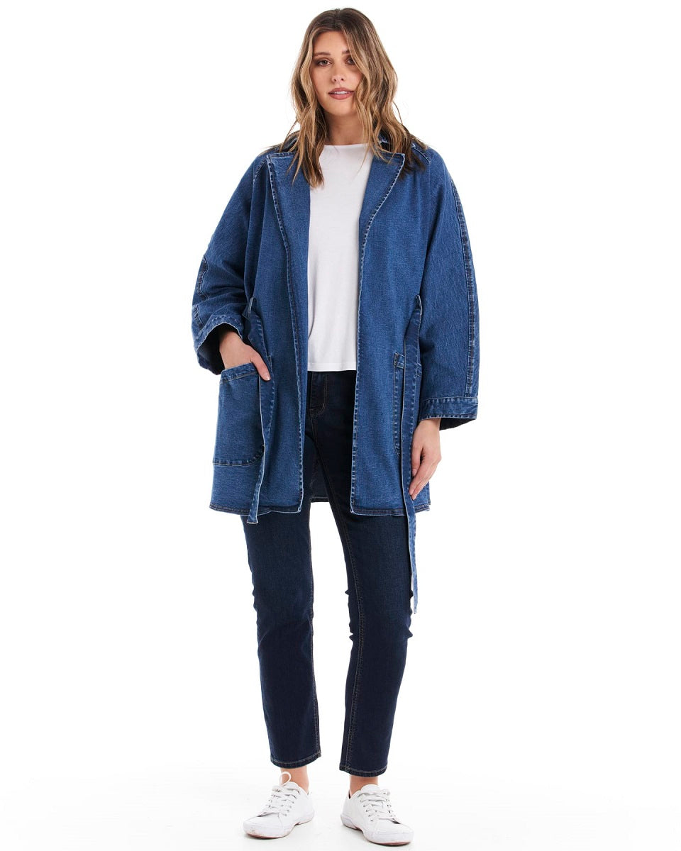 Lisa Denim Wrap Jacket