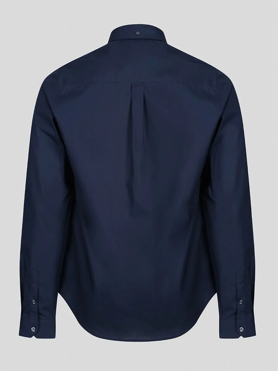 Luke 1977 Telford Oxford Long Sleeve Shirt Navy Blue