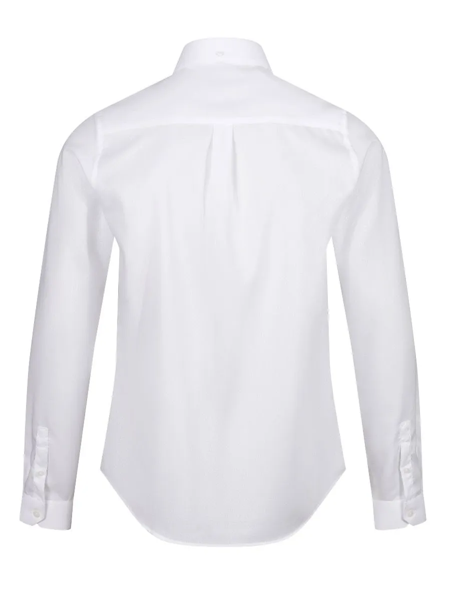 Luke 1977 Telford Oxford Long Sleeve Shirt White