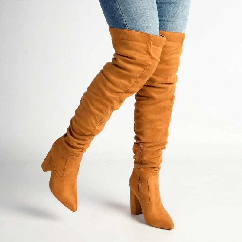 Madison Portia Long Boots - Tan