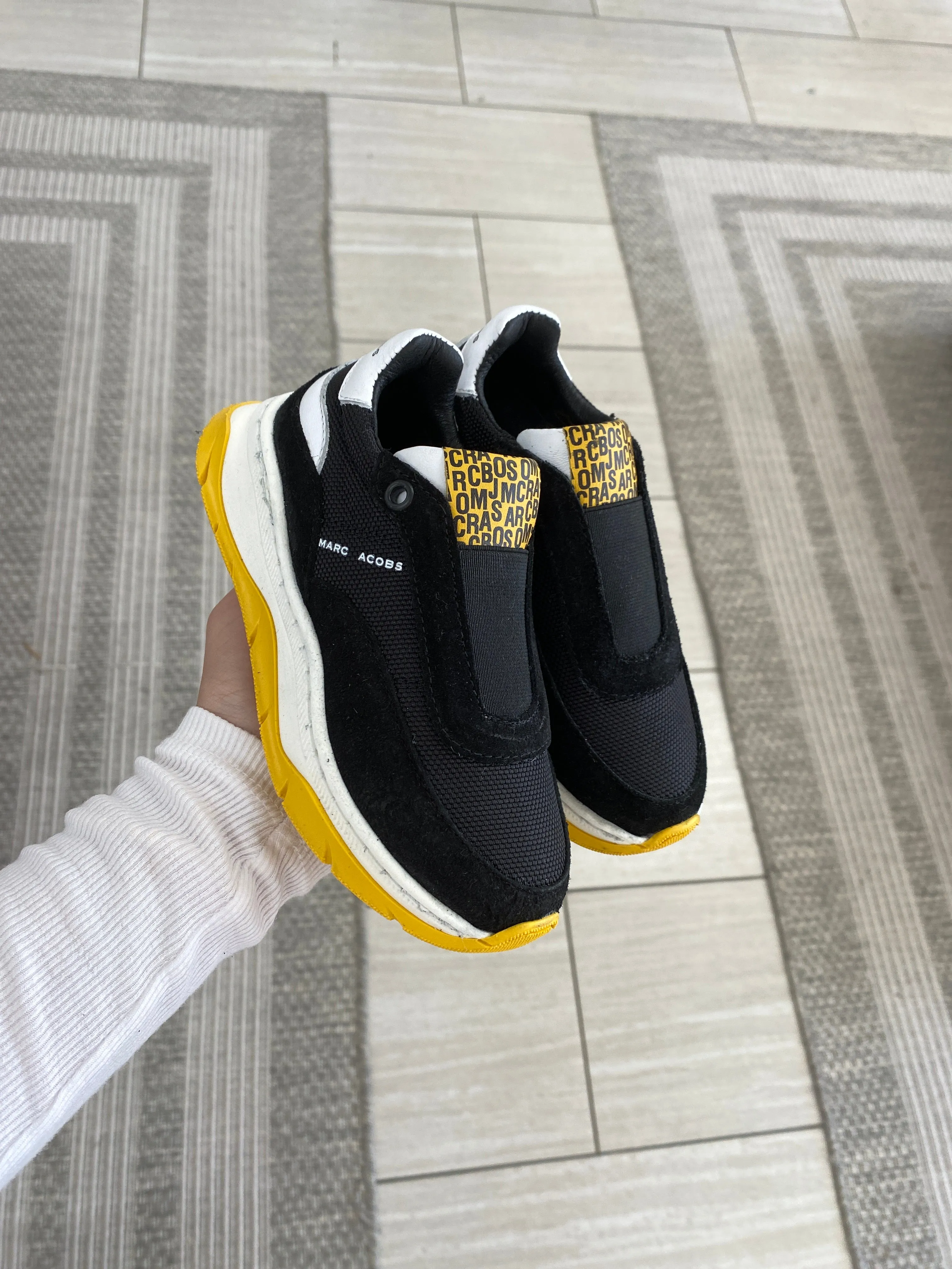 Marc Jacobs Black and Yellow Sneaker