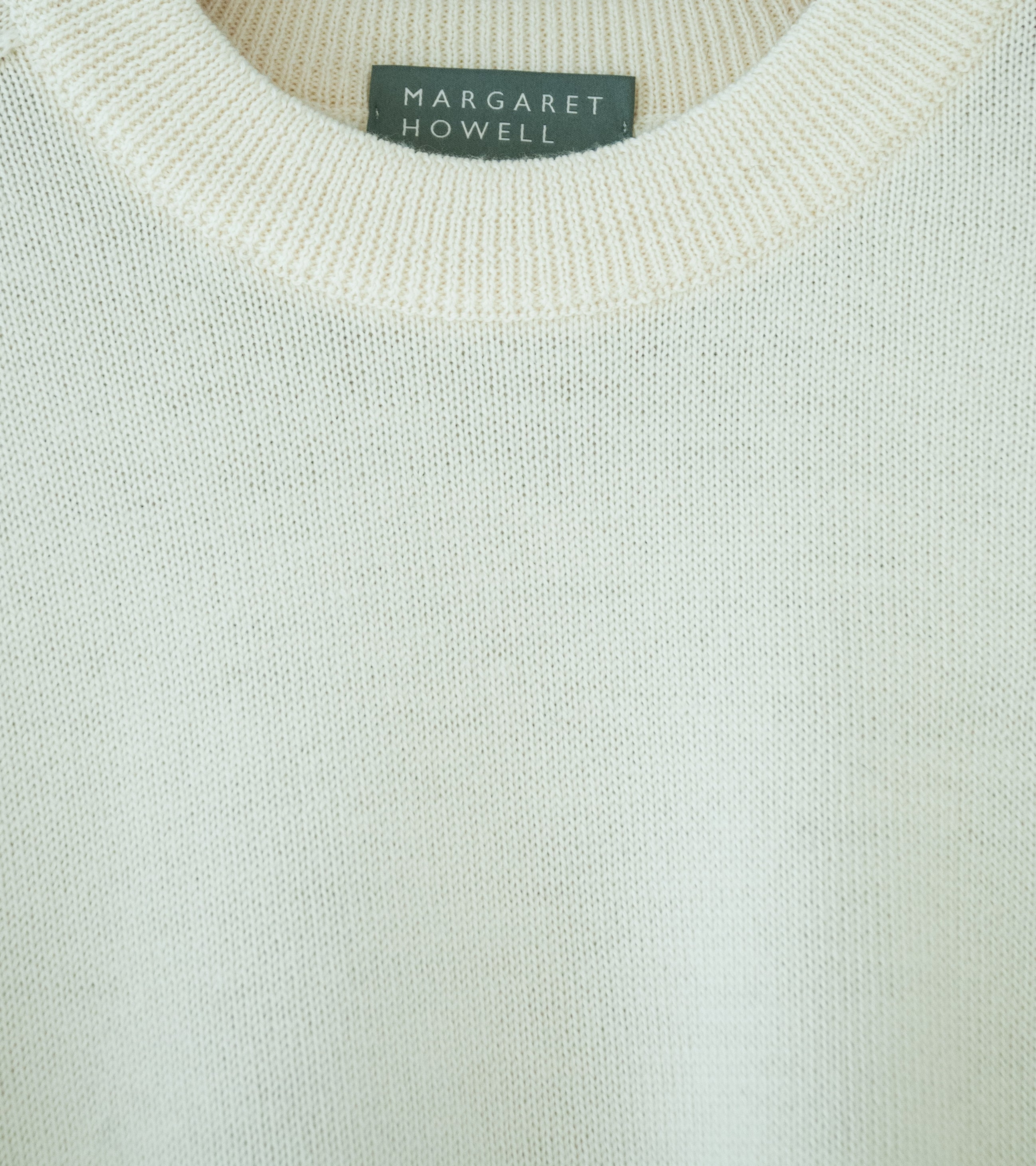 Margaret Howell 'Seamless Crew' (Off White Pure Wool)